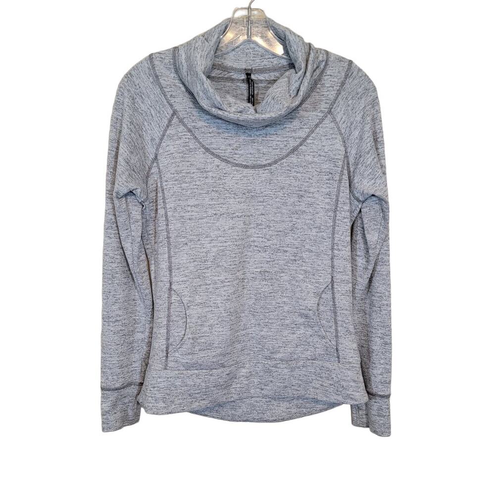 Kuhl Cowl Neck Pullover Kangaroo Pocket Thumbholes Gray Size Medium Layering